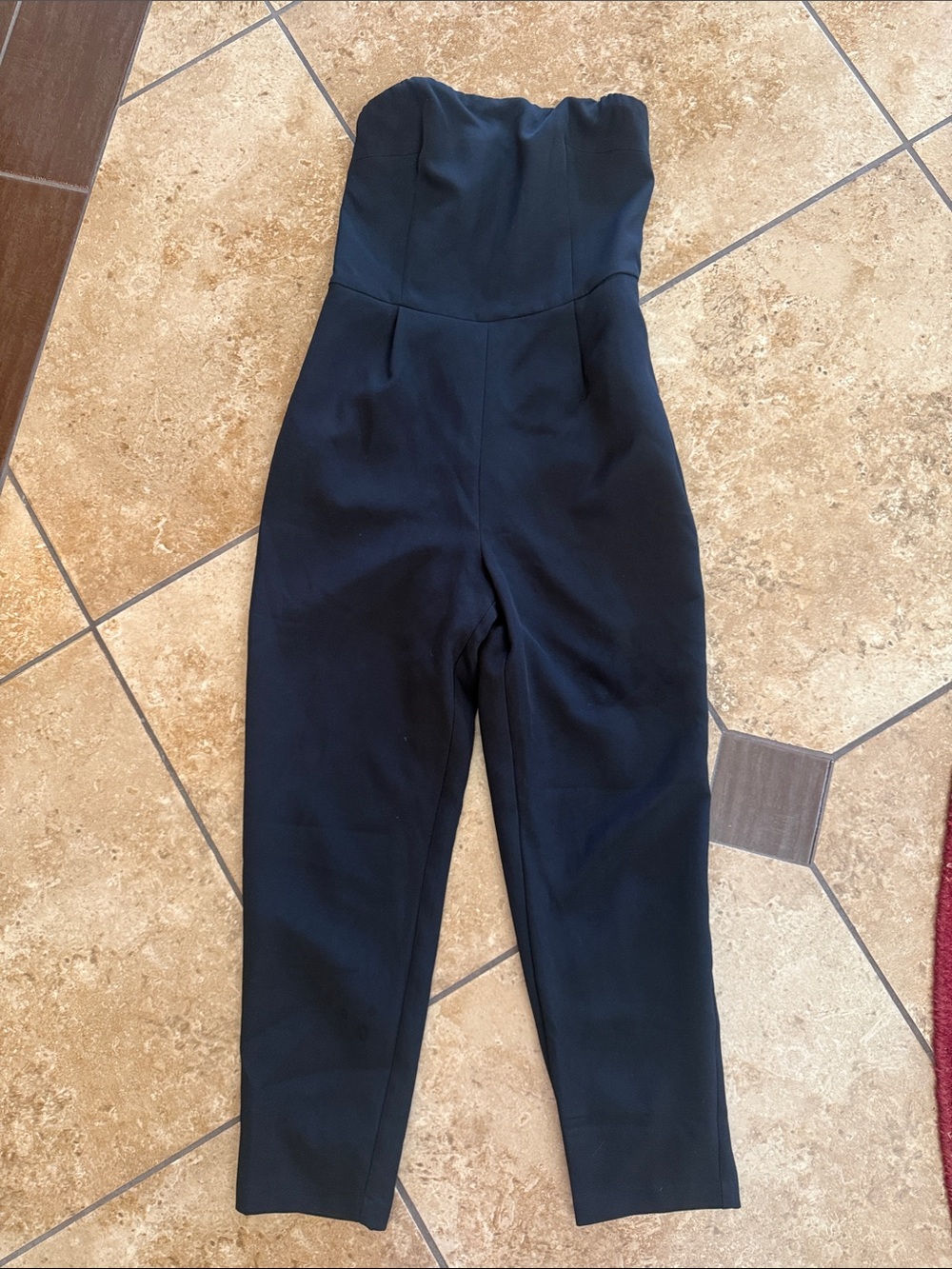 NWOT- Express Strapless Black Jumpsuit